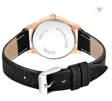 Fashionable White Dial Genuine Leather Analog Watch For Women-thumb3