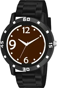 Stylish Black PU Analog Watches For Men-thumb1