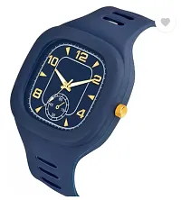 Stylish Blue PU Analog Watches For Men-thumb1