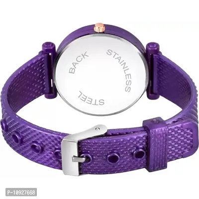 Stylish Purple PU Analog Watches For Women And Girls-thumb4