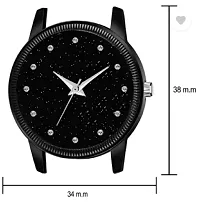 Fashionable Black Dial Metal Analog Watch For Women-thumb3