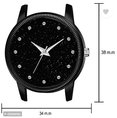 Fashionable Black Dial Metal Analog Watch For Women-thumb4