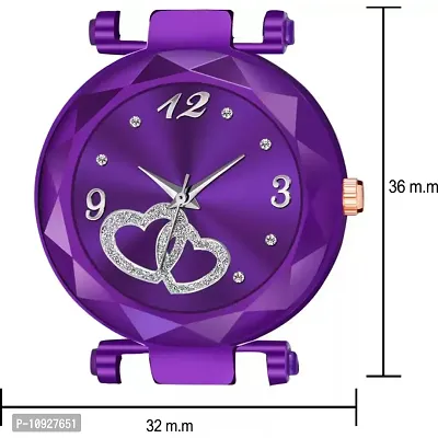 Stylish Purple PU Analog Watches For Women And Girls-thumb5