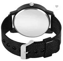 Stylish Black PU Analog Watches Combo For Couple-thumb3