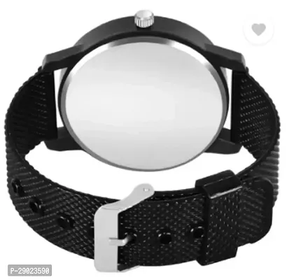 Stylish Black PU Analog Watches Combo For Couple-thumb4