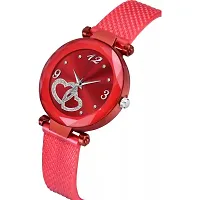 Stylish Red PU Analog Watches For Women And Girls-thumb2