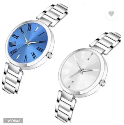 Stylish Metal Blue Dial Analog Watches Combo Pack Of 2-thumb3