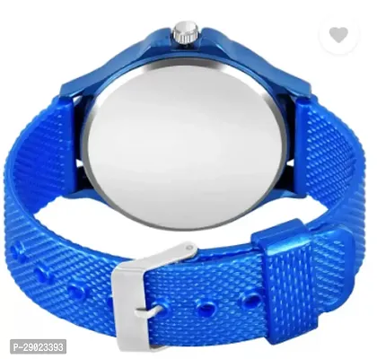 Stylish Blue PU Analog Watches For Men-thumb2