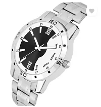 Stylish Silver Metal Analog Watches For Men-thumb1