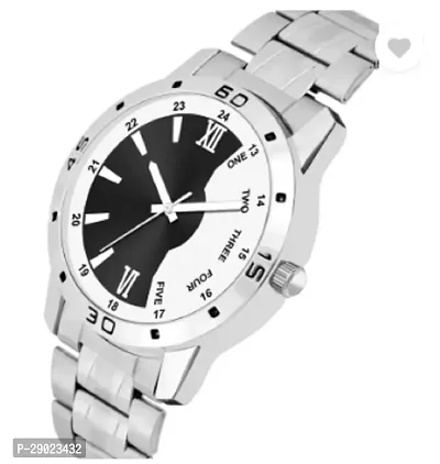 Stylish Silver Metal Analog Watches For Men-thumb2