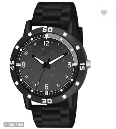 Stylish Black PU Analog Watches For Men-thumb2