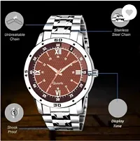 Stylish Metal Analog Watch With Bracelet For Men-thumb4