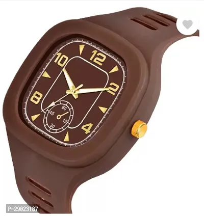 Stylish Brown PU Analog Watches For Men-thumb3