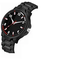 Stylish Black PU Analog Watches For Men-thumb1