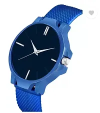 Stylish Blue PU Analog Watches For Men-thumb2