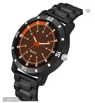 Stylish Black PU Analog Watches For Men-thumb3