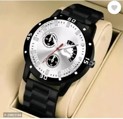 Stylish Black PU Analog Watches For Men-thumb0