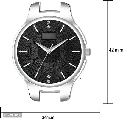 Fashionable Black Dial Metal Analog Watch For Women-thumb3