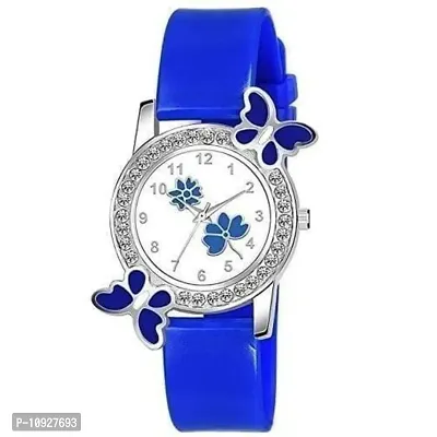 Stylish Blue PU Analog Watches For Women And Girls-thumb0