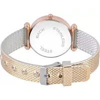 Stylish Rose Gold PU Analog Watches For Women And Girls-thumb3