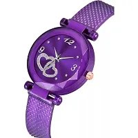 Stylish Purple PU Analog Watches For Women And Girls-thumb2