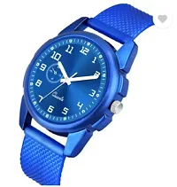 Stylish PU Analog Watch With Bracelet For Men-thumb1