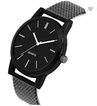 Stylish Black PU Analog Watches For Men-thumb1