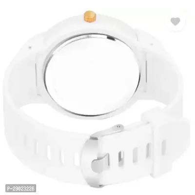 Stylish White PU Analog Watches For Men-thumb3