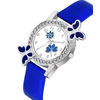 Stylish Blue PU Analog Watches For Women And Girls-thumb1