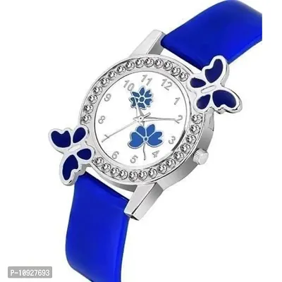 Stylish Blue PU Analog Watches For Women And Girls-thumb2