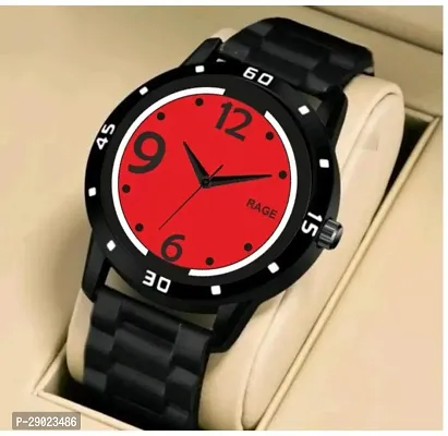 Stylish Black PU Analog Watches For Men-thumb0