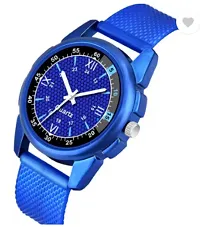 Stylish PU Analog Watch With Bracelet For Men-thumb1