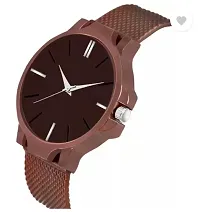 Stylish Brown PU Analog Watches For Men-thumb2