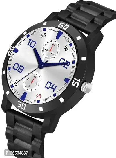 Stylish PU White Analog Watch For Men-thumb3