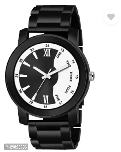 Stylish Black PU Analog Watches For Men-thumb0