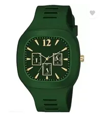 Stylish Green PU Analog Watches For Men-thumb1