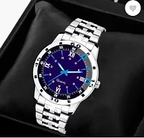 Stylish Metal Analog Watch With Bracelet For Men-thumb4