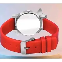 Stylish Red PU Analog Watches For Women And Girls-thumb2