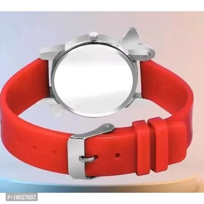 Stylish Red PU Analog Watches For Women And Girls-thumb3