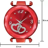 Stylish Red PU Analog Watches For Women And Girls-thumb4