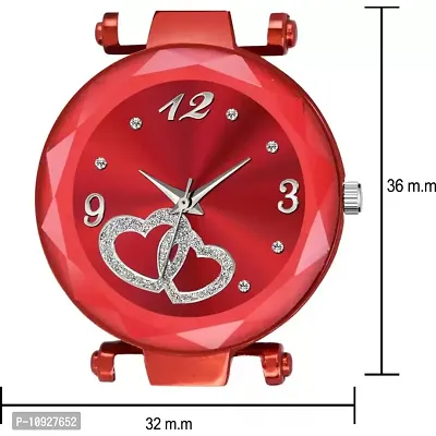 Stylish Red PU Analog Watches For Women And Girls-thumb5