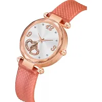 Stylish Orange PU Analog Watches For Women And Girls-thumb2