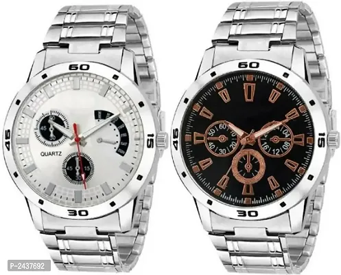 Combo Of  Classic Analog Metal Watches For Men