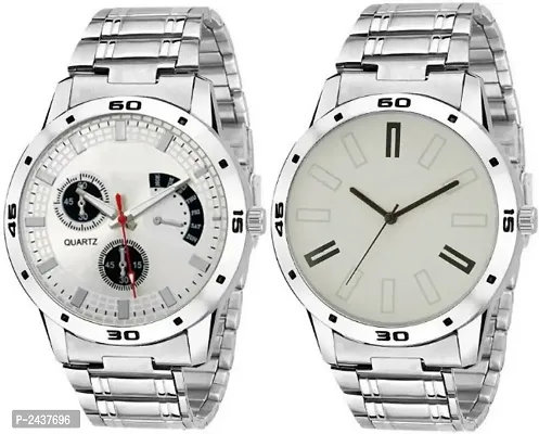 Combo Of  Classic Analog Metal Watches For Men