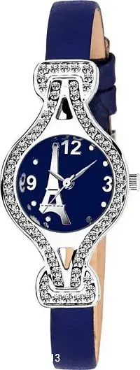 Blue Synthetic Leather watch for women-thumb0