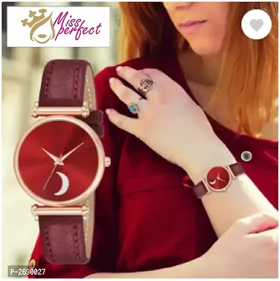 Red Metal watch for women