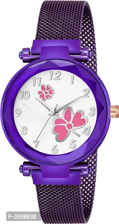 Purple Metal watch for women