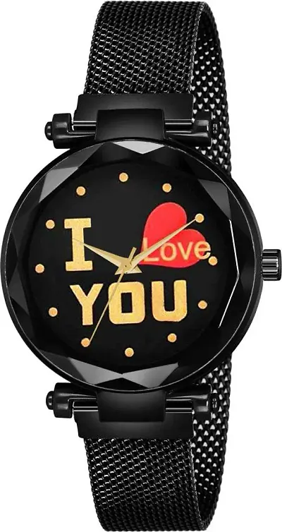Studded Metal Wrist Watches For Women