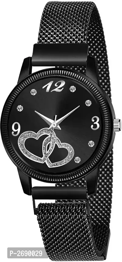 Black  Metal watch for women