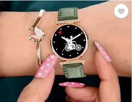 Flower design on dial and strap unique watch for women Analog Watch-thumb1